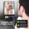 TAILI Acrylic Anti Fog Mirror With Holder Suction Cup Shower Shave Mirrors Fogless Bathroom Mirrors Washroom 2