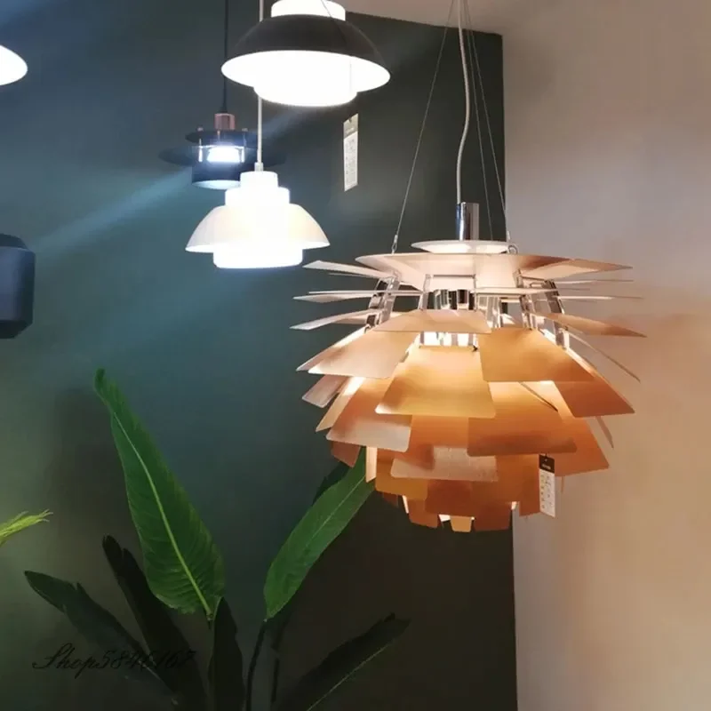 Danish Pinecone Pendant Light Louis Design Chandelier Living Room Decor Aluminum Hanging Lamp 72/84cm Artichoke Suspension 2