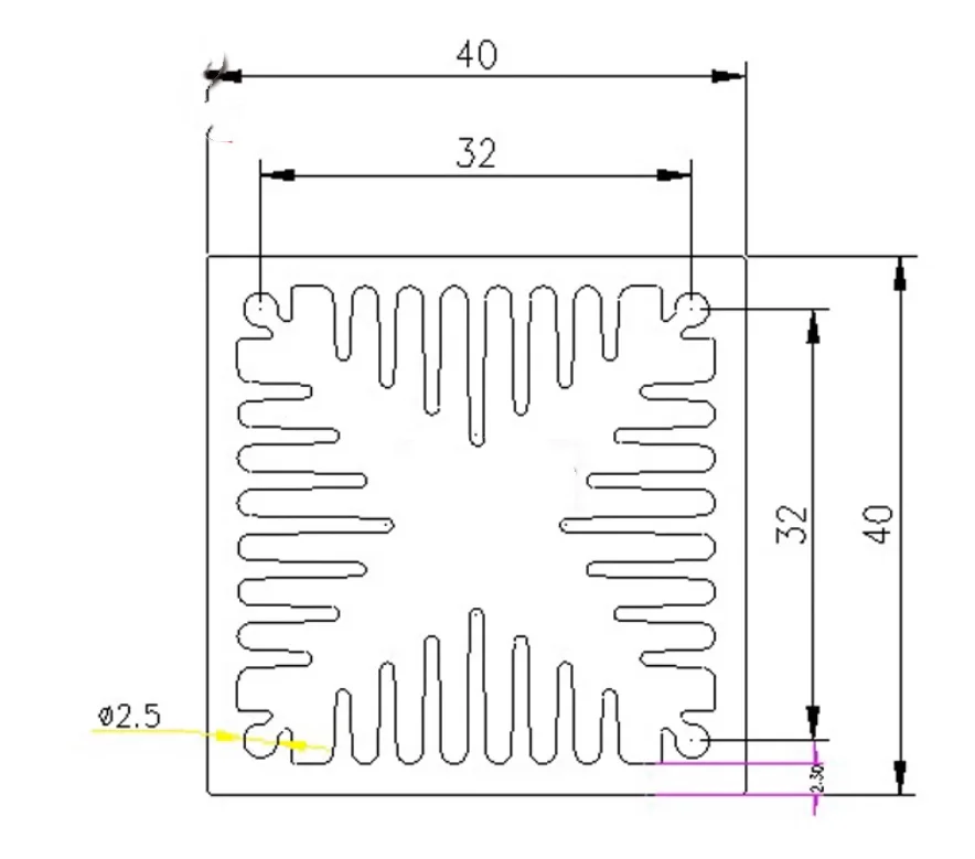 Radiador de Alta Potência Customizável Perfil Refrigerado a ar Triode Eletrônico Dissipador de Calor Ajuste do Vento 40*40*100 mm 150 mm - Imagem 3