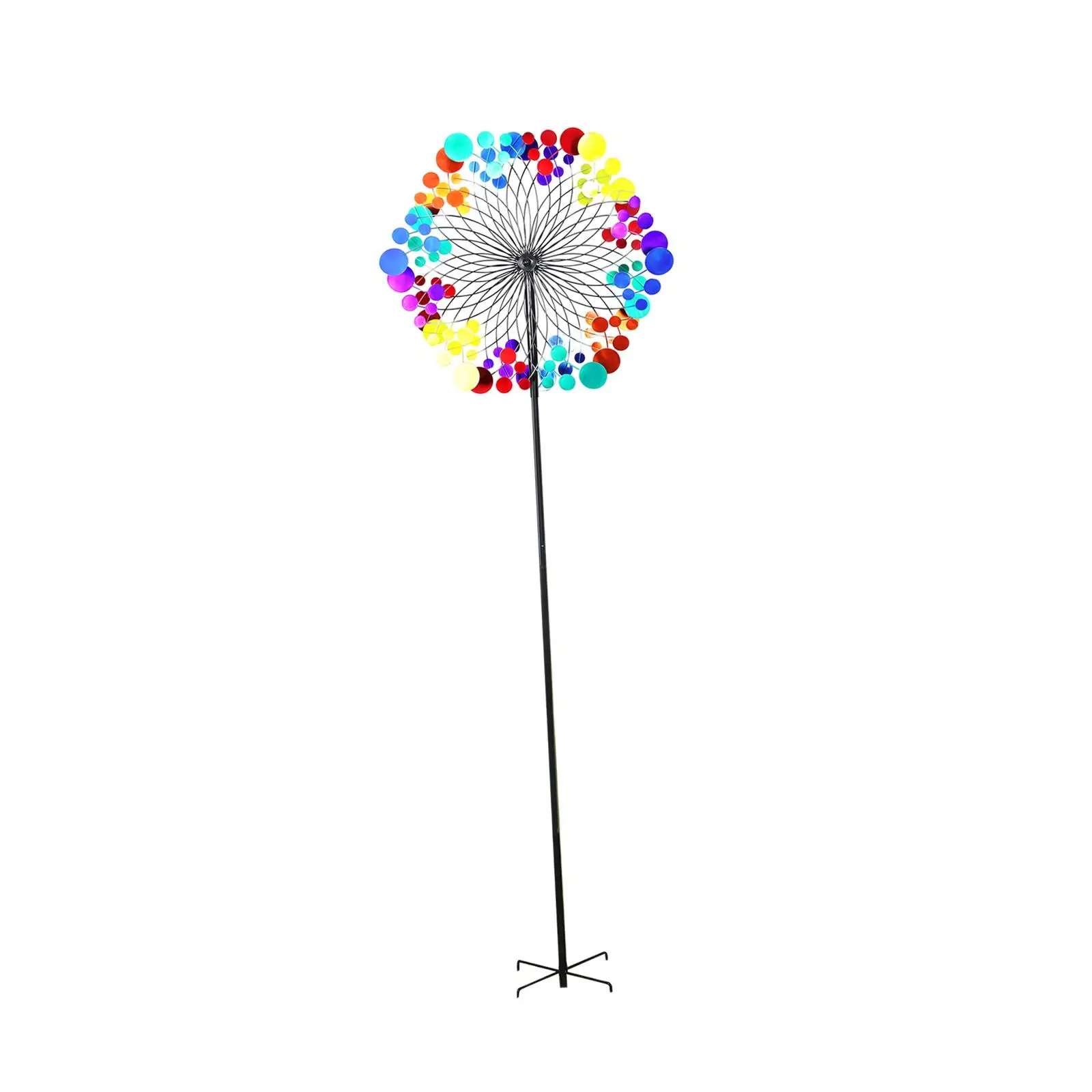 Wind Mill Crafts Decorative Flower Shape Multi Color Art Wind Spinner for Lawn Garden Decor Housewarming Gifts Outdoor Backyard