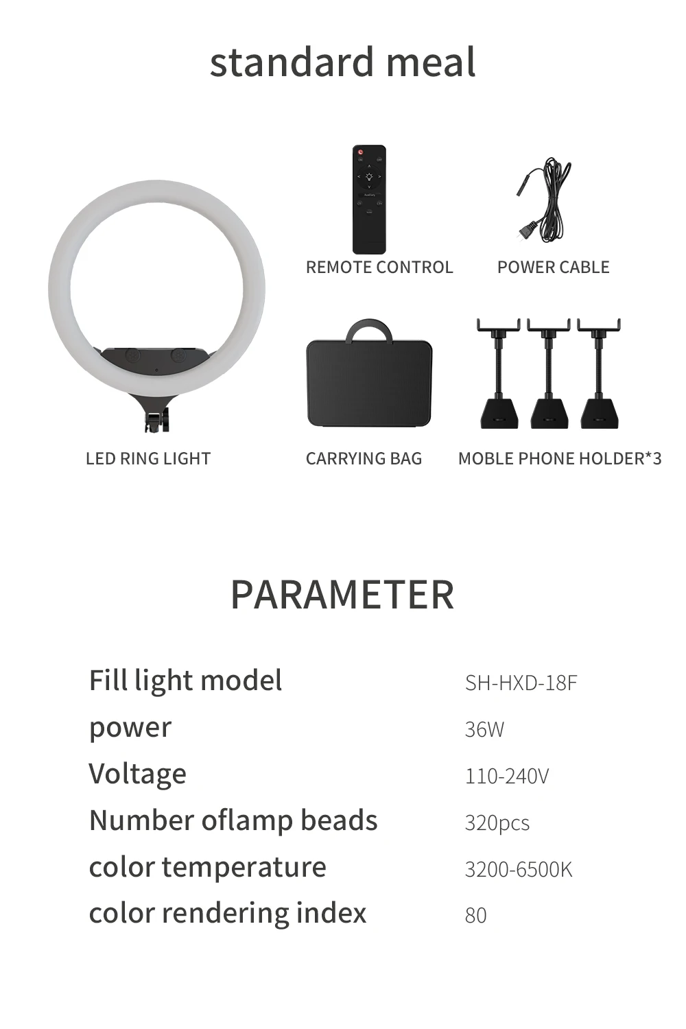 close-up of LED ring light control panel with adjustment buttons