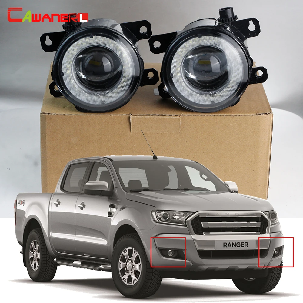 

2 X Truck External LED Fog Light Assembly For Ford Ranger PX PX2 P375 T6 2012-2021 30W Angel Eye Fog Daytime Running Lamp DRL