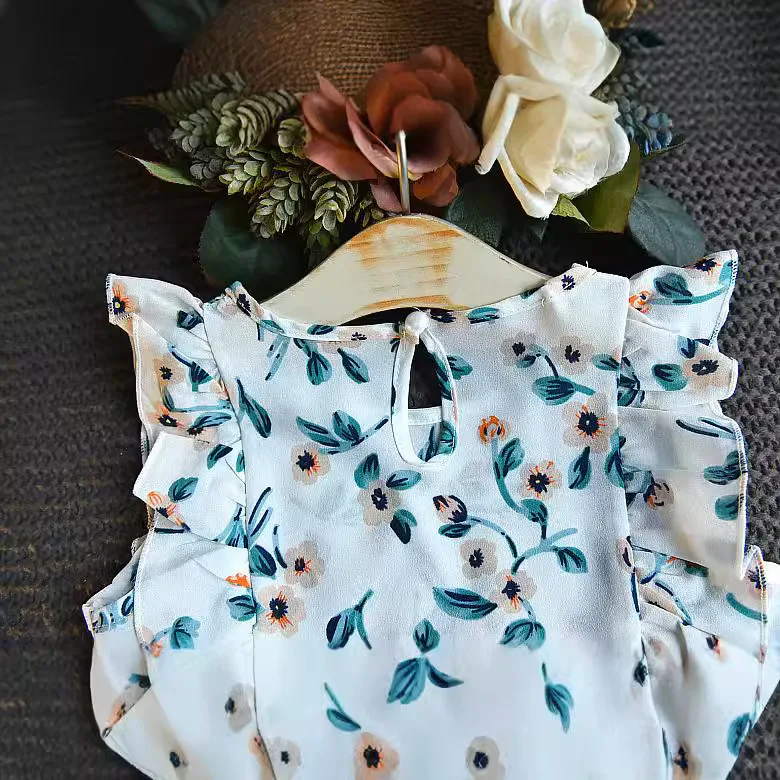 Girls Clothes Set New Summer Fashion Sleeveless T-shirt+Shorts 2Pcs for Girl Children Kids Clothing Set Suit for 1-6 Years - 4