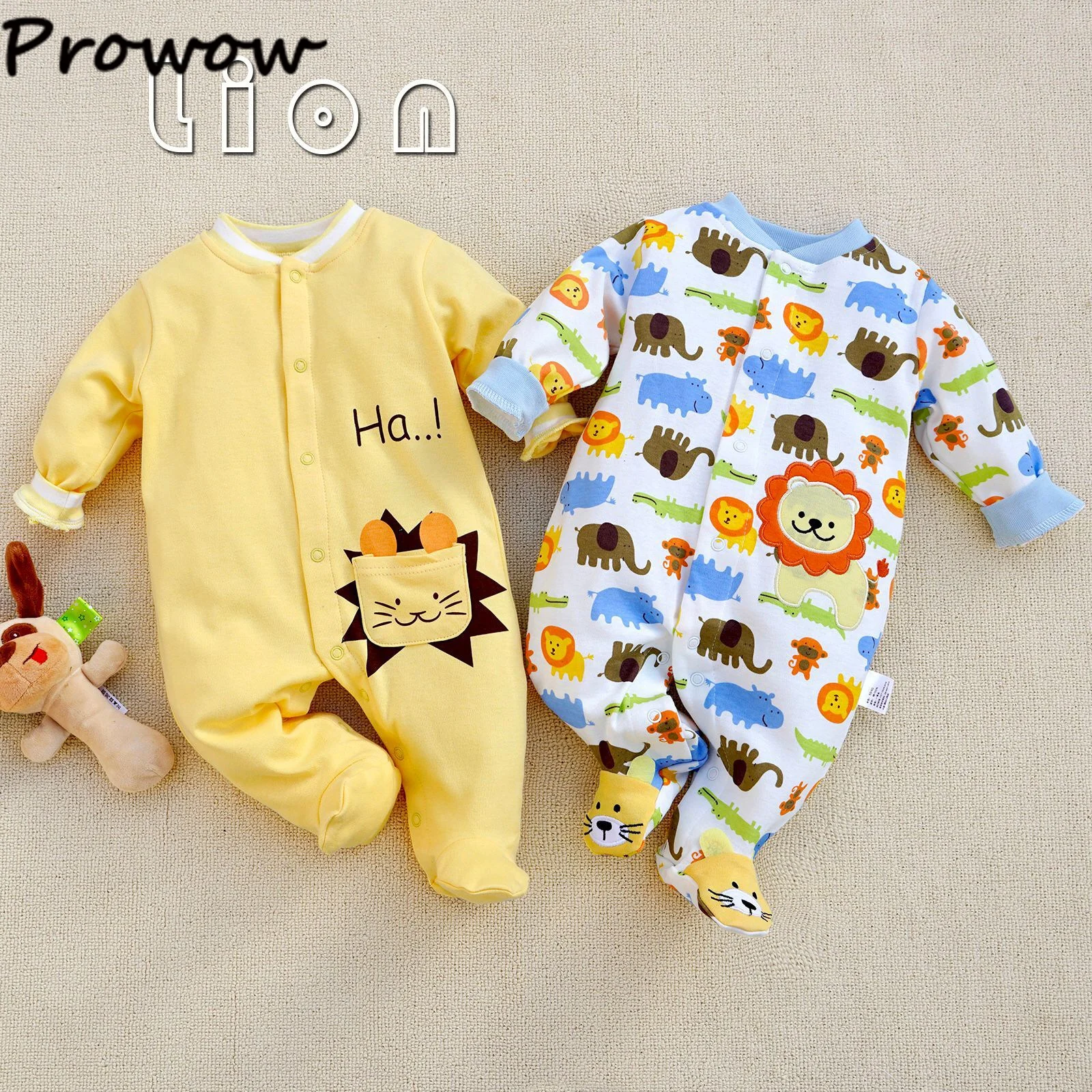 0-12M Baby Winter Jumpsuit Romper For Boys Girls Cartoon Dinosaur Footed Overalls Newborn Baby Birth Winter Clothes baby clothes