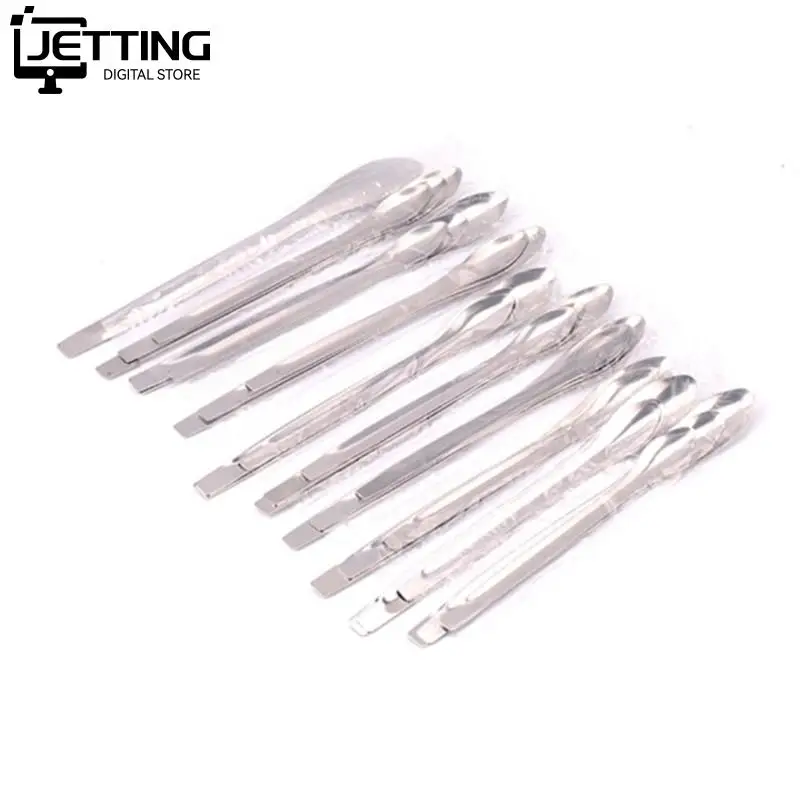 

3pcs/Set Stainless Steel Medicinal Ladle Spoon Chemistry Experiment Pharmacy Lab Use Length 10/12/14cm