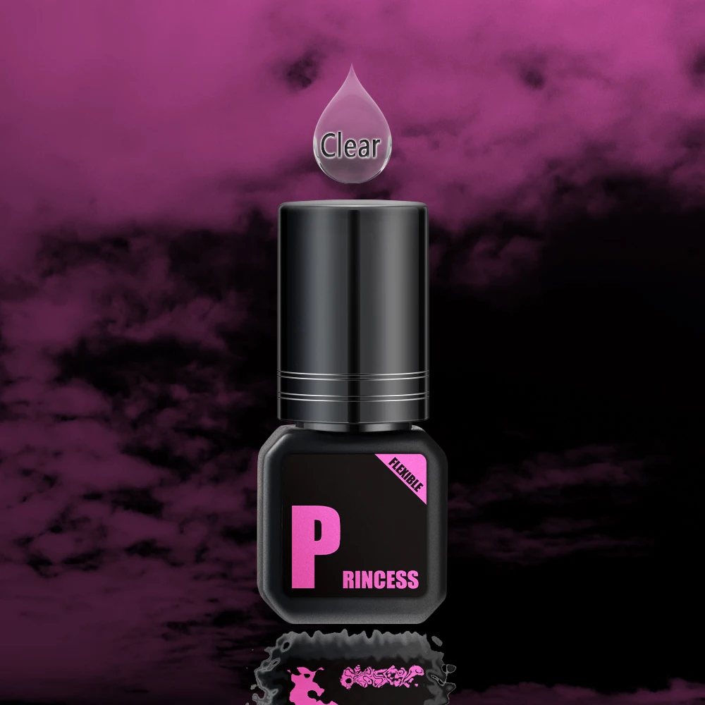 Glesum pegamento transparente para pestañas Princess 1s, resistente al agua y al aceite seco, tiempo de retención de 7-9 semanas, adhesivo suave para pestañas, envío gratis