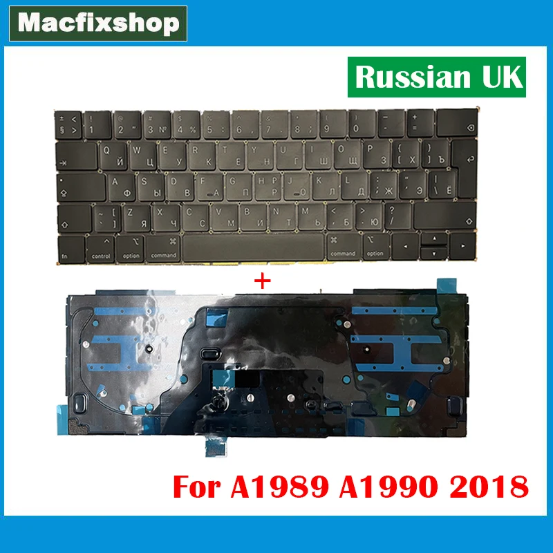 Nuova Tastiera Originale A1989 A1990 Uk Con Retroilluminazione 2018 Per Macbook Pro 13 "15" Retina Uk A1990 A1989 Tastiere Emc 3214 3215