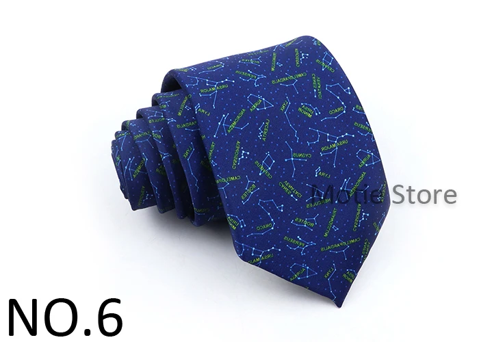 Herren mathematische Geometrie Krawatte blau Musik instrument Polyester Krawatte für Männer Business Party tragen Hemd Anzug Zubehör Geschenk – Detail 7