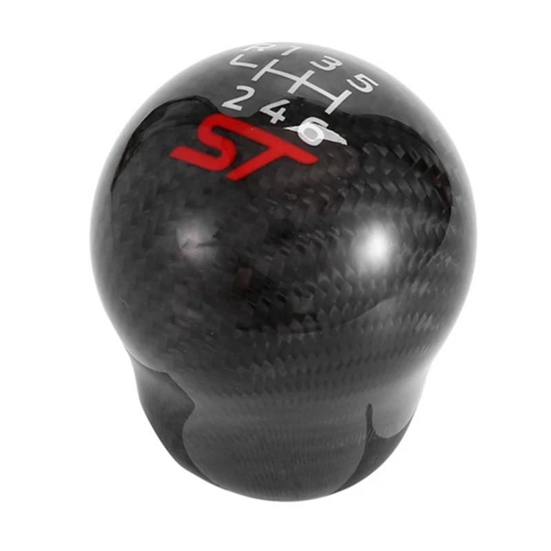 6 Speed Car Racing ST Carbon Fiber Gear Shift Knob for Ford Focus ST RS Fiesta