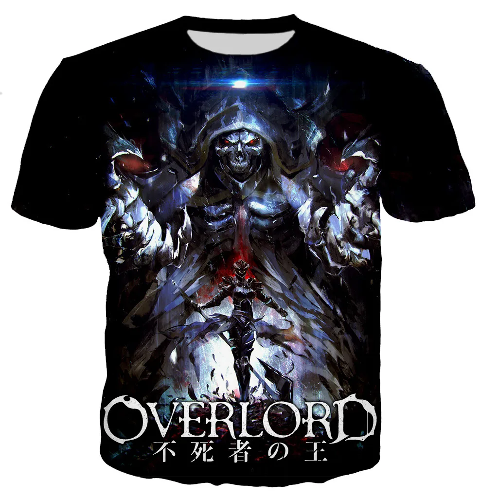2022 популярная футболка с 3D принтом аниме Overlord новая парная стильная модная