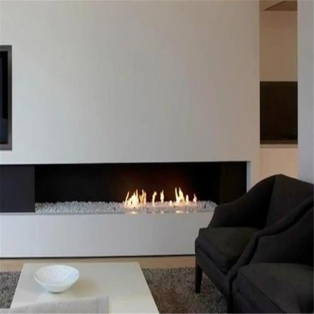 tuya wifi bioethanol Fire place ethanol burner Electric double sided fireplace insert