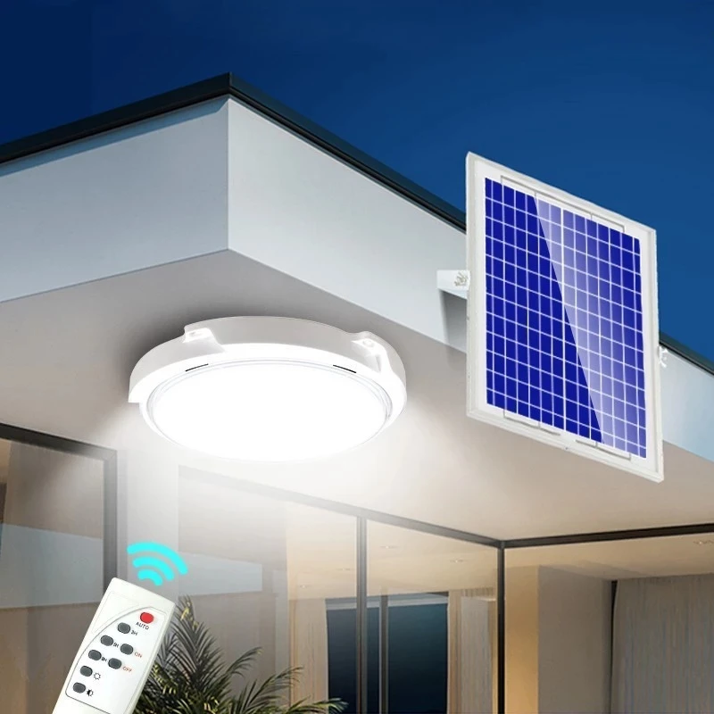 

100/60/W LED Solar Ceiling light Pendant Light Outdoor Indoor Solar-Power Lamp With Line Corridor light for Garden Decoration