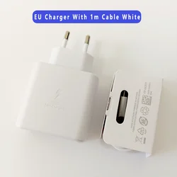 Samsung 45W Original Type C Fast Charger Adapter - White - EU With Cable