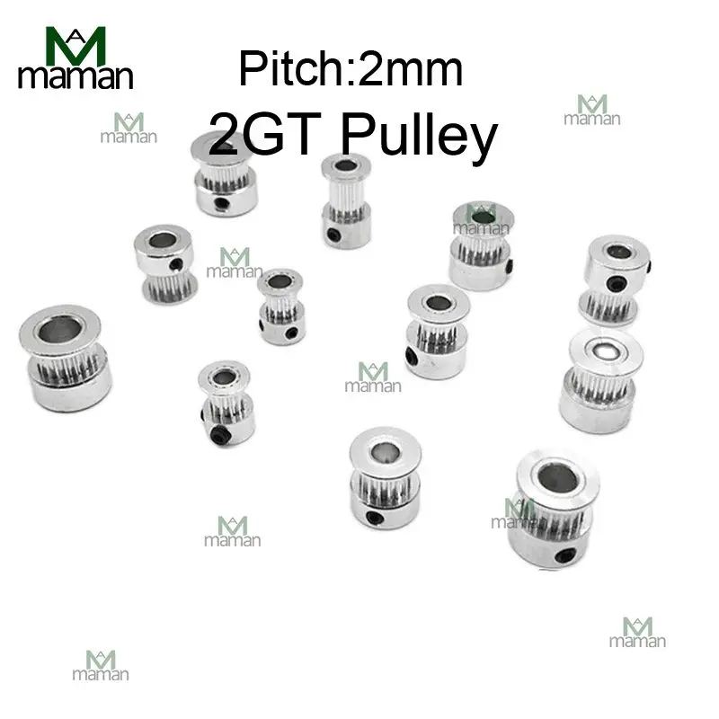 Timing Belt Pulley 2GT 14T 15T 16T 17T 18T 20Teeth Bore 3/3.17/4/5/6/6.35/8mm Belt Width 6/10mm Synchronous