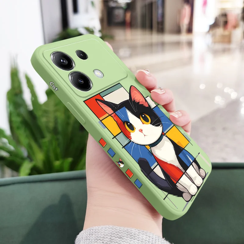 Romantic Cat Silicone Phone Case Cover