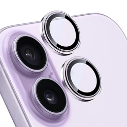 Premium Aluminium Alloy Camera Lens Protector with HD Tempered Glass Cover - iPhone 18 (Purple)