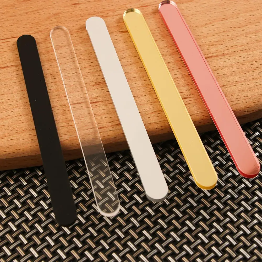 10pcs/set High quality Acrylic Ice Cream Sticks Stirring Rod Food Grade Transparent Pudding Making Kit Popsicles Kitchen Gadgets