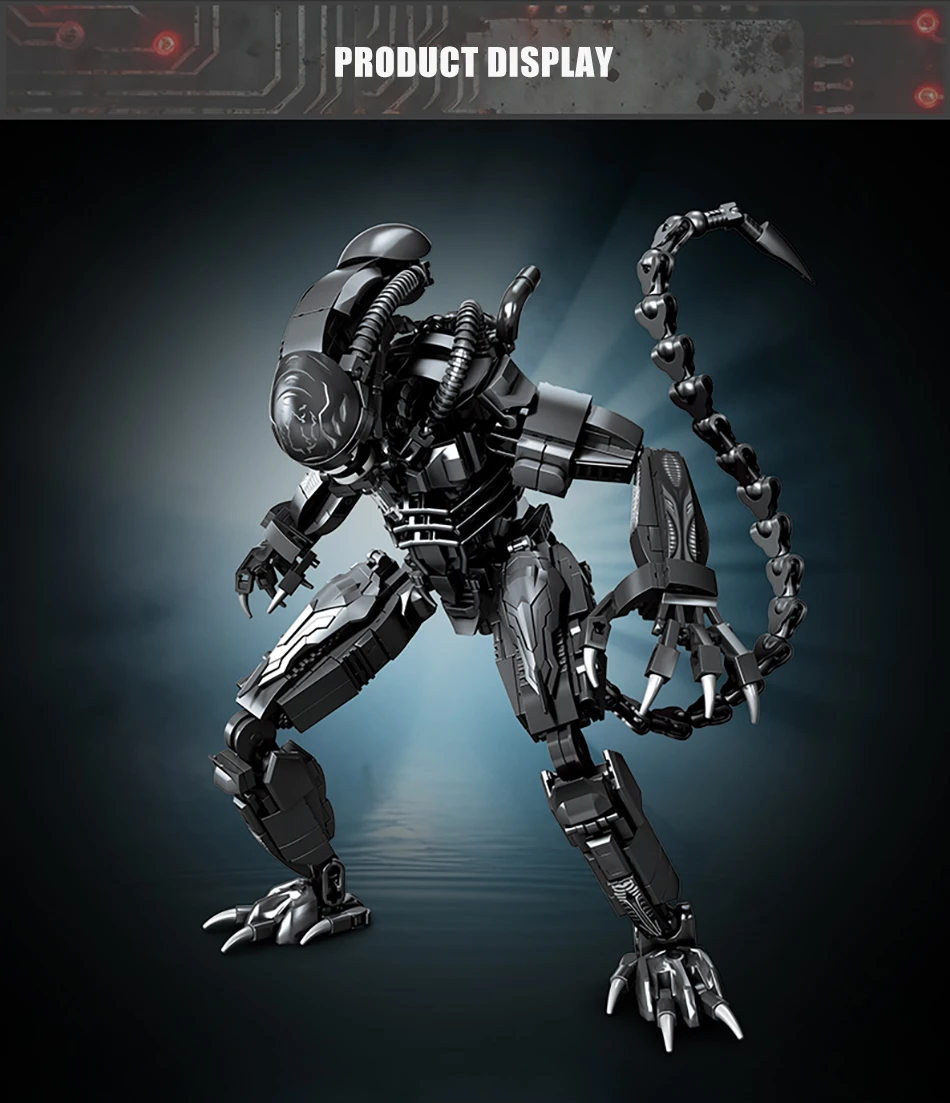 Kreative Experte Alien Figuren Monster Mecha Bausteine Alien Beast Action-figuren Montieren Ziegel Sammlung Spielzeug Jungen Geschenk – Detail 2