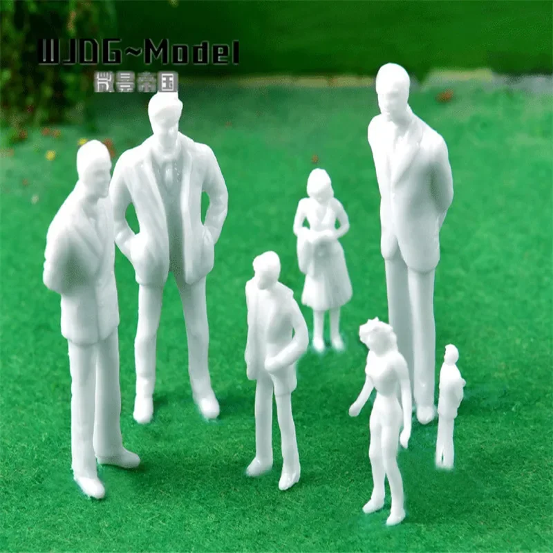 WJDG model 1/100 model miniature white figures Architectural model human scale HO model ABS plastic peoples 3