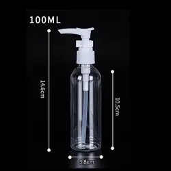 Portable Transparent Travel Lotion Spray Bottle - 50ml/100ml Vacuum Cosmetic Dispenser (100ml)