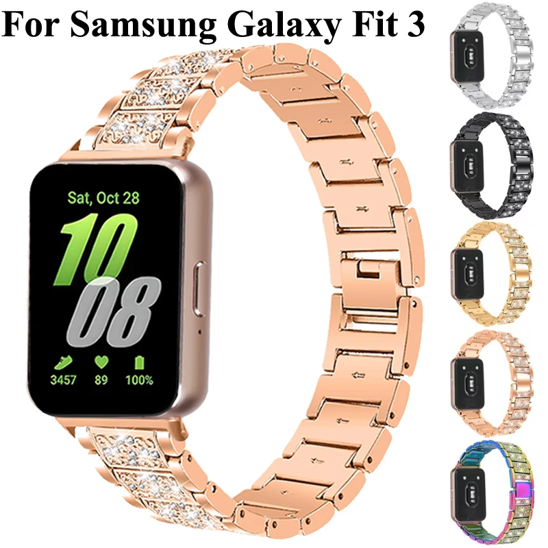 Elegant Stainless Steel Diamond Strap Bracelet