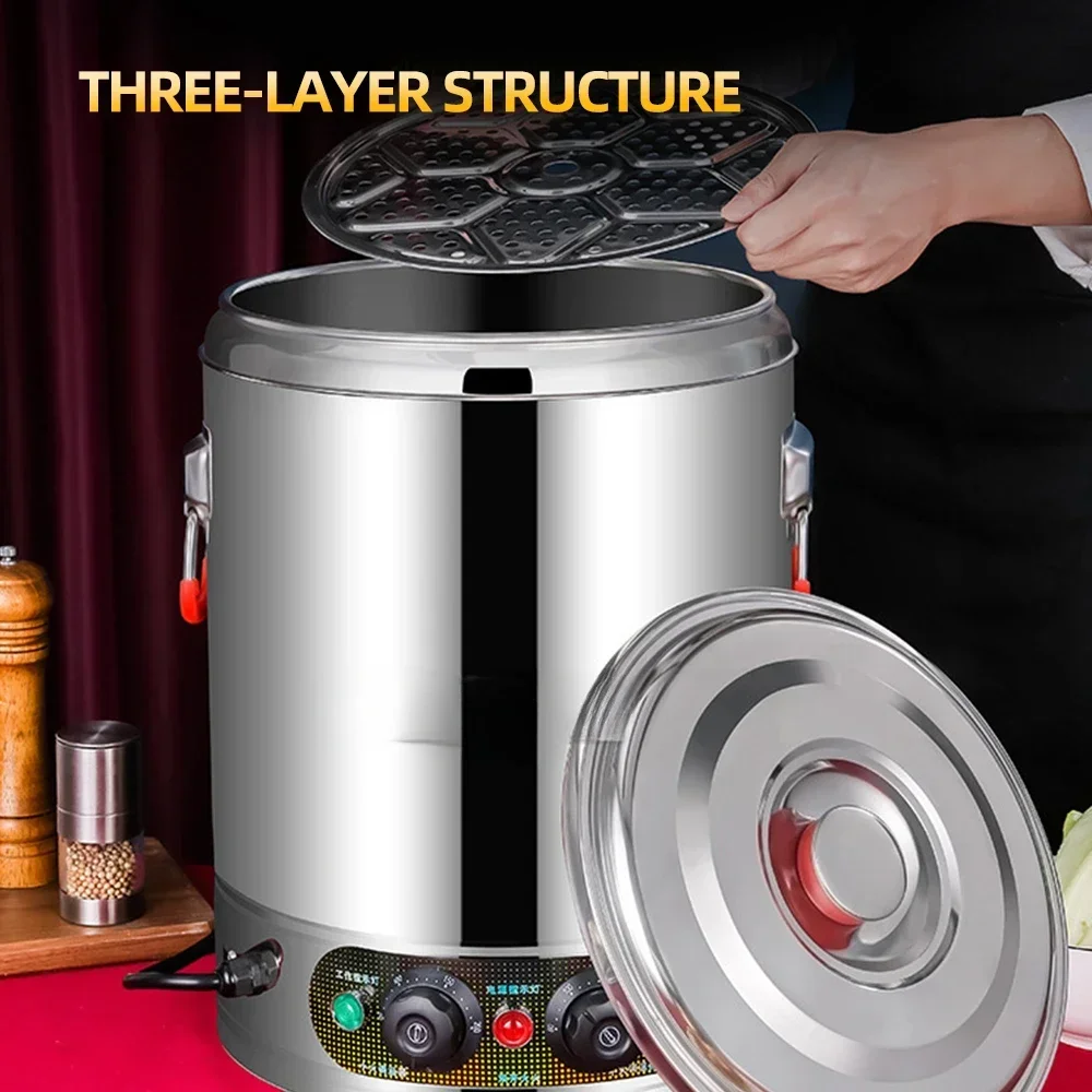 Commercial Water Warm Bucket Stainless Steel Soup Heating Machine Automatic Electric Soup Heating Pentole Da Cucina. 6