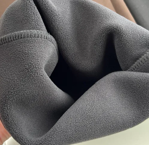 XXXXL Fashion Plus Size Women's Straight Leg Pants Autumn And Winter fleece-lined Casual Ankle-Length Trousers 26016