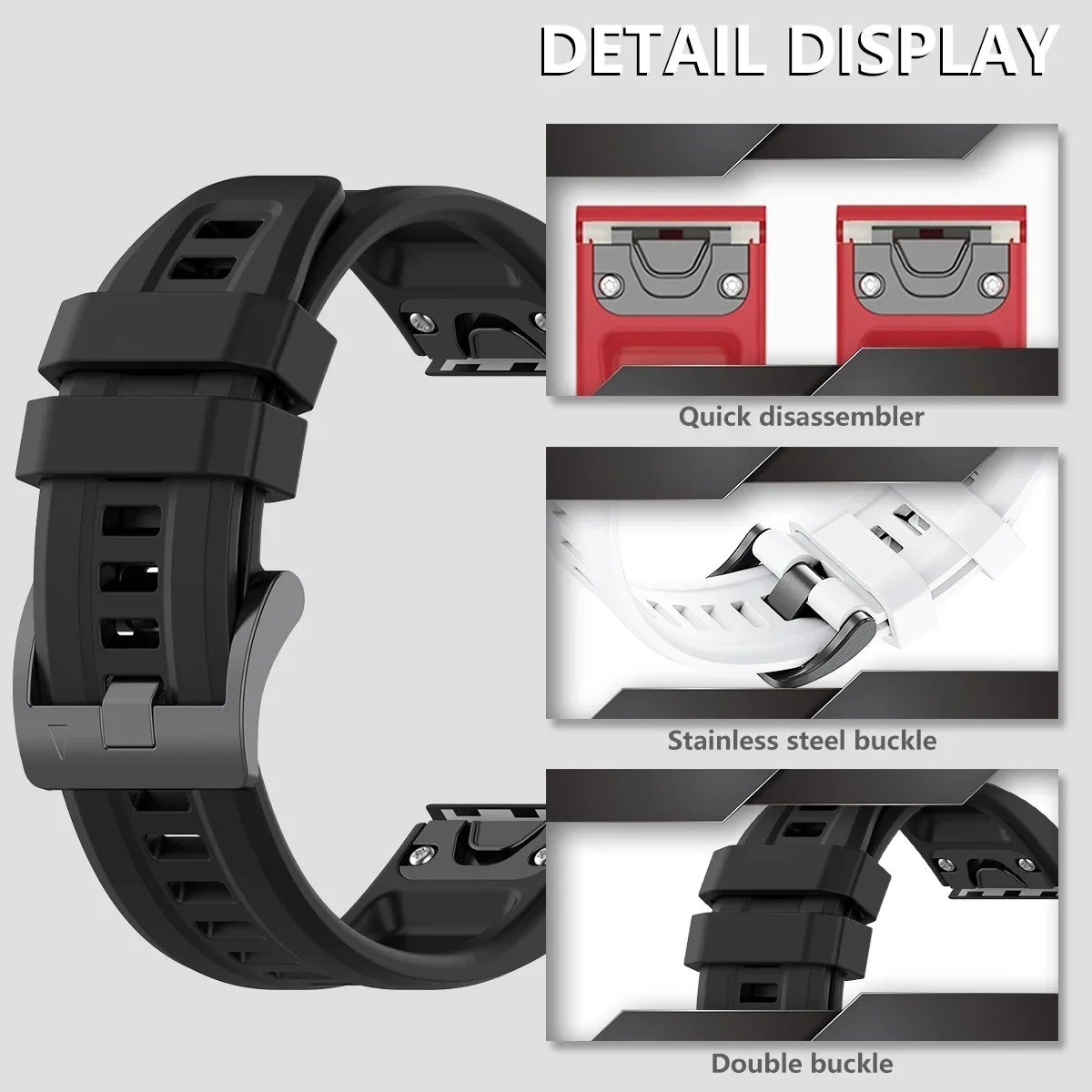 Quick Fit Silicone Strap in Multiple Sizes