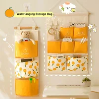 Creative Wall Hanging Storage Bag Fabric Storage Door Hanging Bags for Sundries Cosmetics Wall Pouch Wardrobe Organizer Hang Bag 1