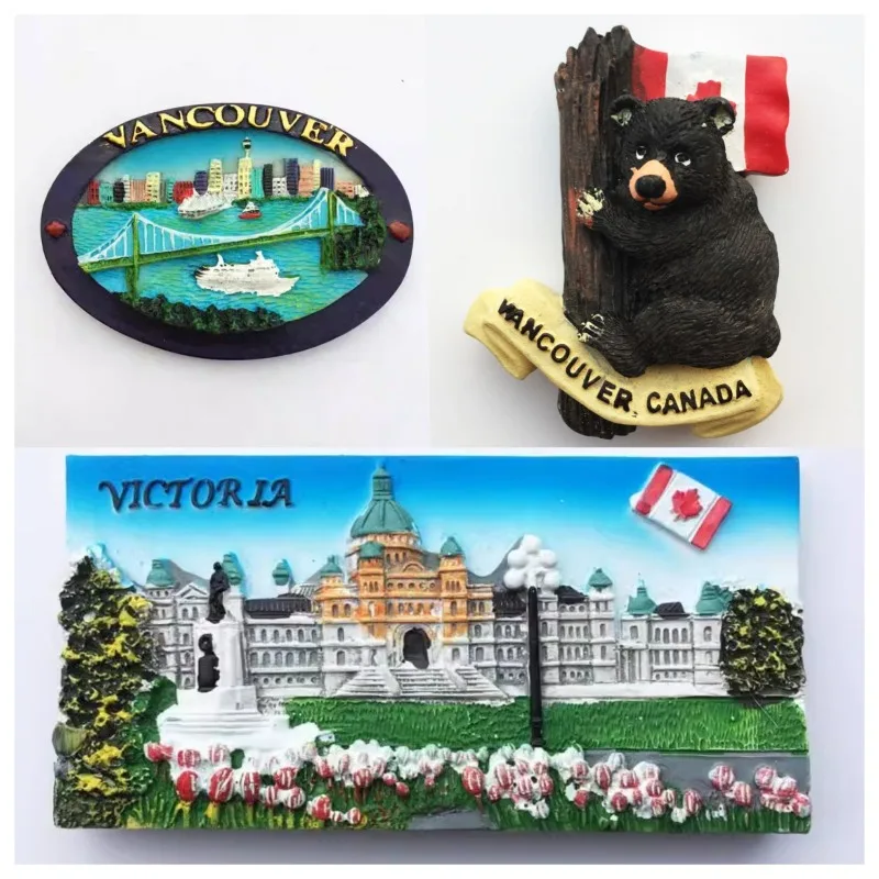 

Canada Fridge Magnets Vancouver Victoria Travelling Souvenirs Fridge Magnetic Stickers Home Decor Wedding Christmas Gifts