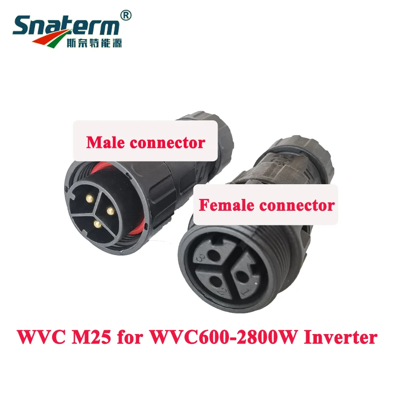 마이크로 온 그리드 태양광 인버터 케이블 연결용 암수 커넥터, WVC1200, WVC600