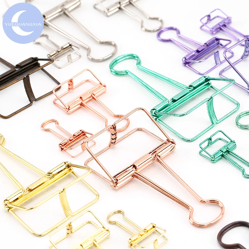 

Journaling 8 Colors 3 Sizes 1 Pcs Desk dispenser Binder Clips Large Medium Small Office Study Binder Clips Stationery supplies