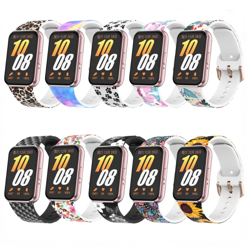 Patterned Silicone Strap - Vibrant Printed Bracelet Wristband Accessory