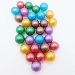 Boule de verre crème pour animaux, 20 pièces, petits marbres, jouets pour parents et enfants, perles, Console de jeu, 16 Mm, Machine à flipper, boule rebondissante 