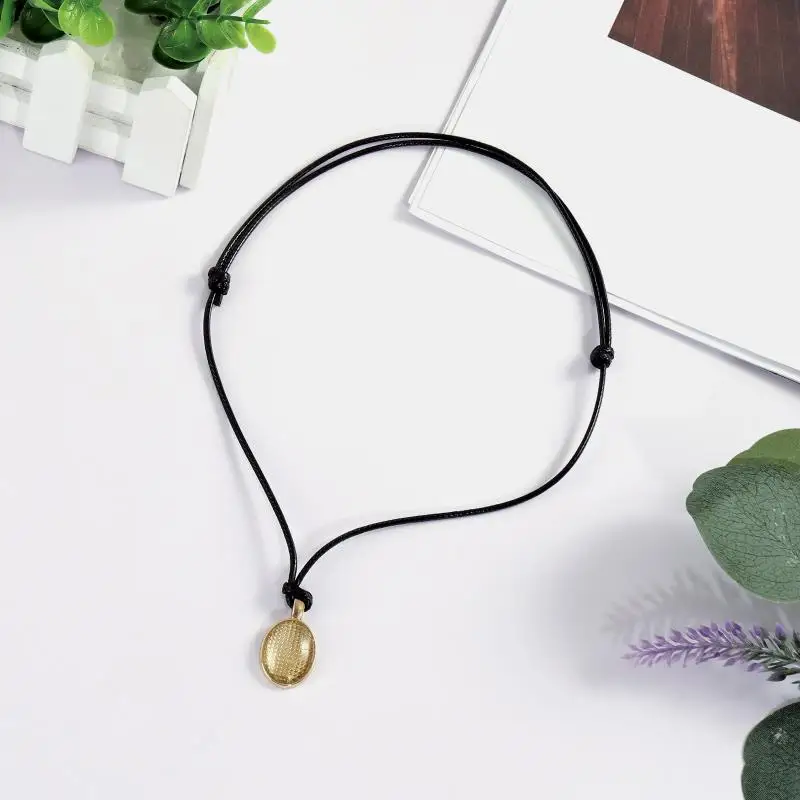 1/10 stücke Einstellbare Halskette Wachs Seil Leder Schnur Kette Schwarz Geflecht Wachs Schnur Knoten Schiebe Schnur Für DIY schmuck Machen Erkenntnisse – Detail 5