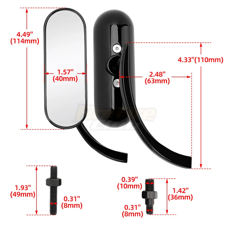 Motorcycle Accessories Motorbike Side Mirrors Mirror For Harley Touring Electra Glide Dyna Fatboy Softail Sportster Breakout motorcycle handle bar mirror
