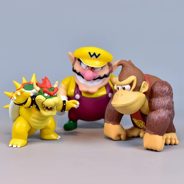 Super Mario Bros Spielzeug Cartoon Mario Luigi Yoshi Pfirsich Prinzessin  Bowser Esel Kong Anime Figuren Modell