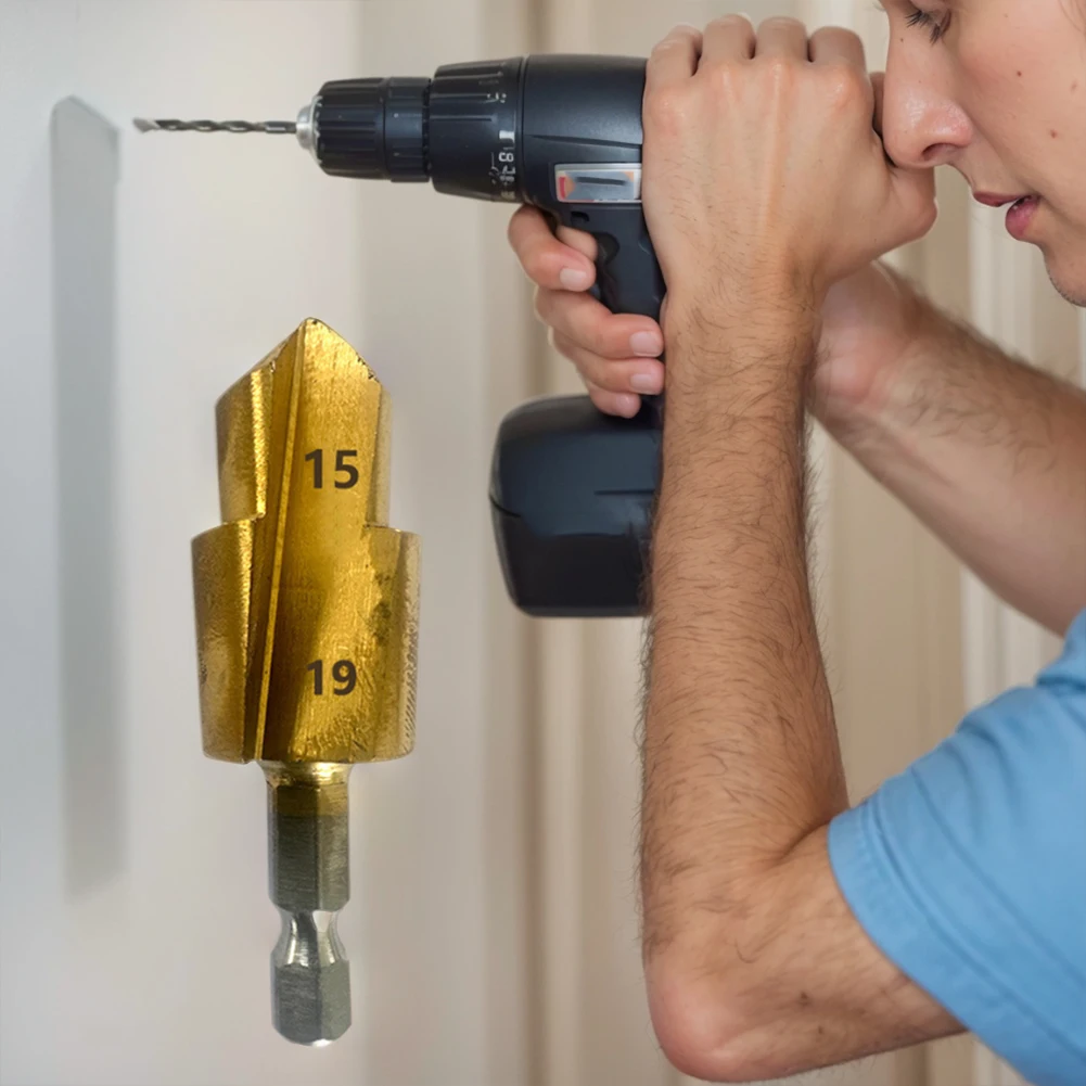 6.35mm Hexagonal Shank PPR Lifting Drill Bit Step Drill Water Pipe Expansion Drill Bit Water Pipe Connection Tool