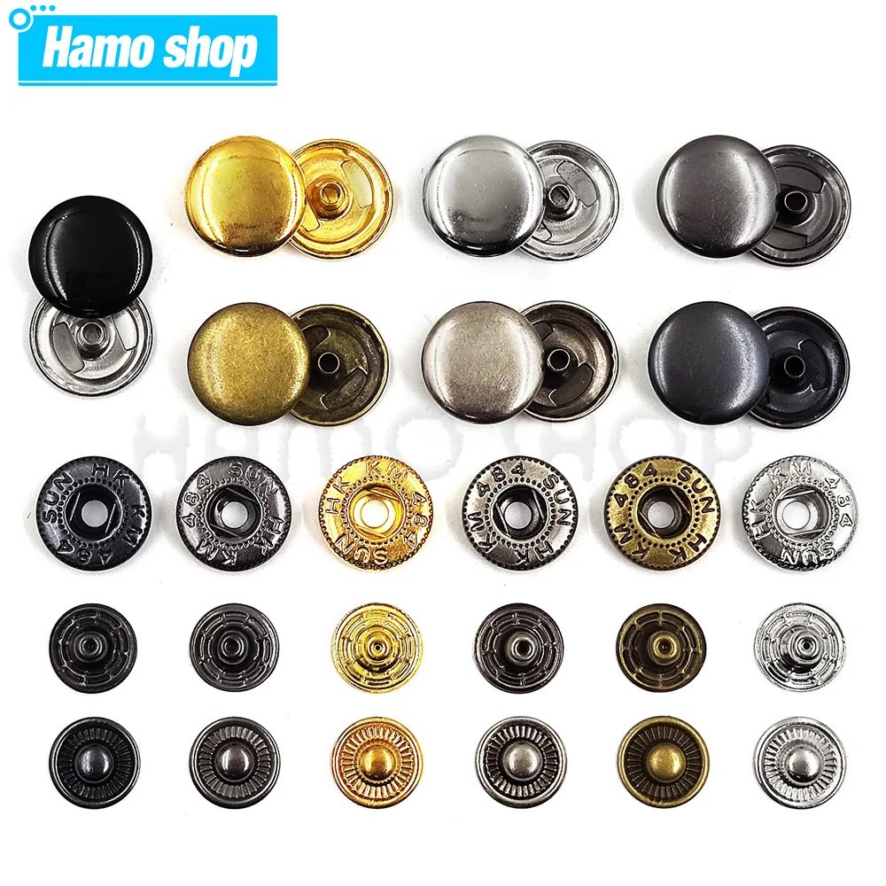 金属製スナップファスナー,50セット,655/633/831,ボタン,ソーイング 
