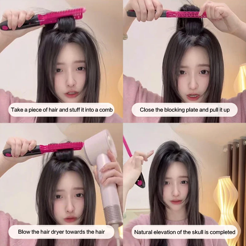 V-Shaped Hair Straightening & Styling Brush - Versatile Unisex Hairdressing Tool