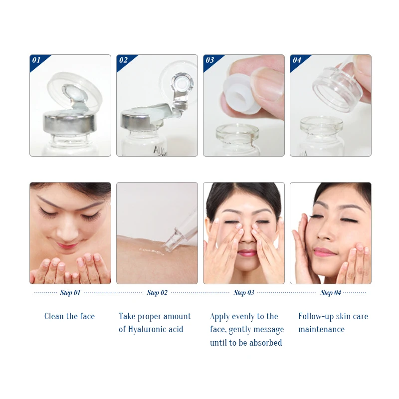 BIOAQUA 5ml Facial Hyaluronic Acid Vitamins C Essence Moisturizing Hydration Skin Rejuvenation Spa Skincare Beauty 5
