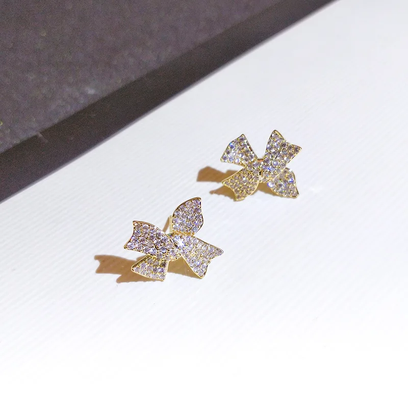 

Trendy 14K Gold Stud Earring Women Fine Diamond Jewellry Orecchini Genuine 925 Sterling Silver Aros Mujer Oreja Earrings Females