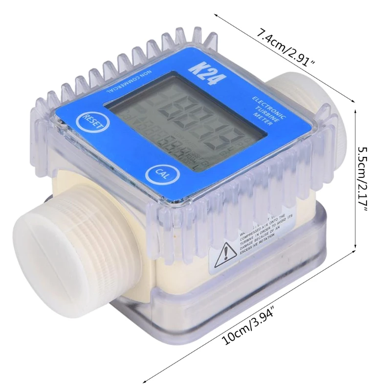 Diesel Oil Fuel Turbine Flow Meter Gauge Digital LCD Display for Water Sea Liqu