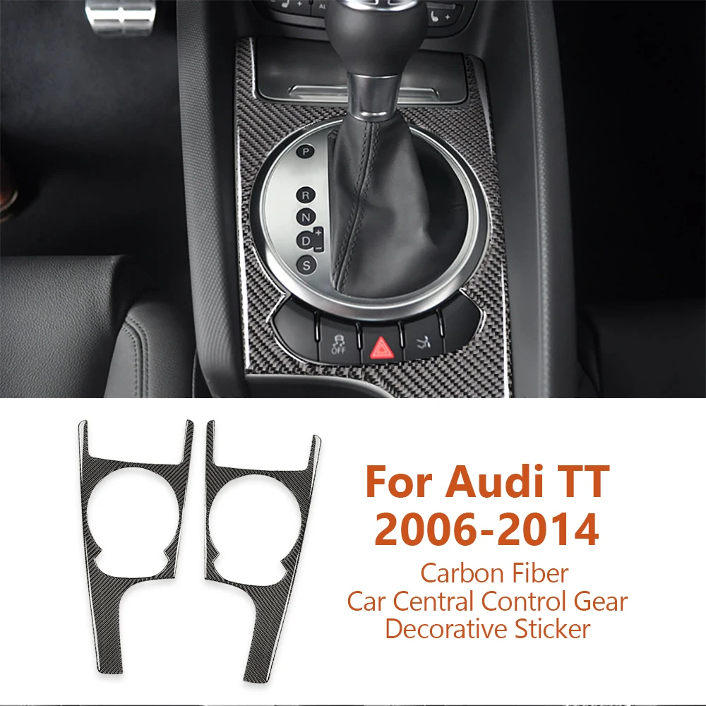 

For Audi TT 8n 8J MK123 TTRS 2006-2014 Carbon Fiber Car Central Control Gear Panel Decorative Sticker Auto Interior Accesorios