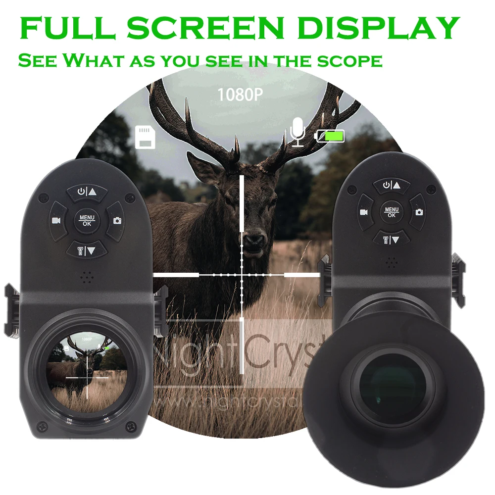 Hunting Trail Camera Trail Camera Monocular Night Vision Telescope Binoculars Night Vision Night Vision Scope Adapter Megaorei 4B Integrated Night Vision Scope Hunting Camera Monocular Clip on Attachment with Built-in 850nm Infrared IR Flashlight