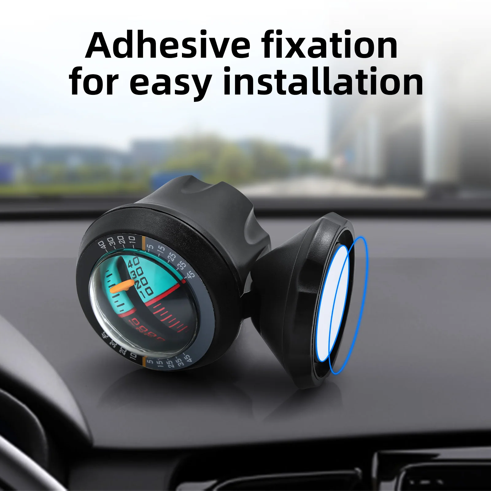 Auto Kompass Neigungsmesser - 360° Drehbarer Neigungsanzeiger Für LKW & Geländewagen