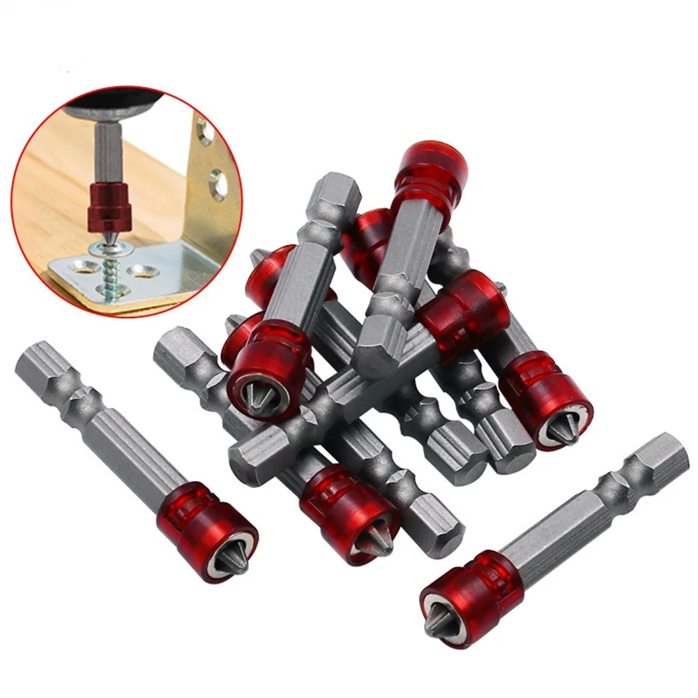 Magnetic Screwdriver Bit Cross-head PH2 Screwdriver Bits 1/4 Inch Shank Electric Screwdriver Tools Kit