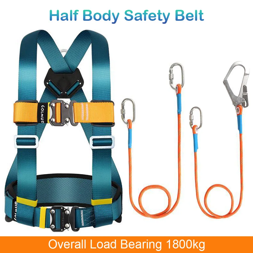 

High-altitude Work Safety Harness Half Body Safety Belt Rope Hook Outdoor Rock Climbing Work Construction Protective Equipment