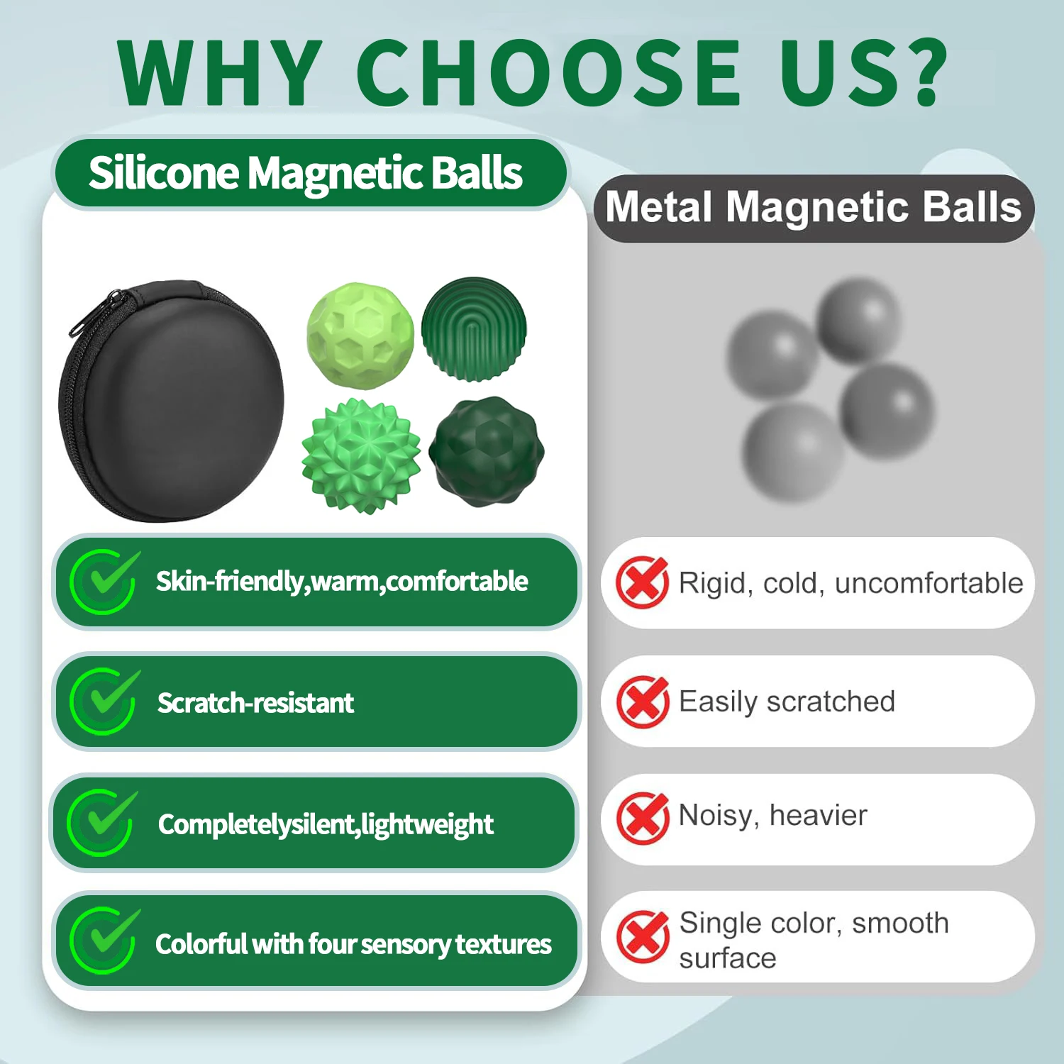Silicone Magnetic Sensory Balls Fidget Toy Worry Balls Autism Calming Fidgeting Toy Kid Adults Anxiety Relief Stress Sensory fidget toy,sensory fidget toy,anti stress toy,finger sensory toy