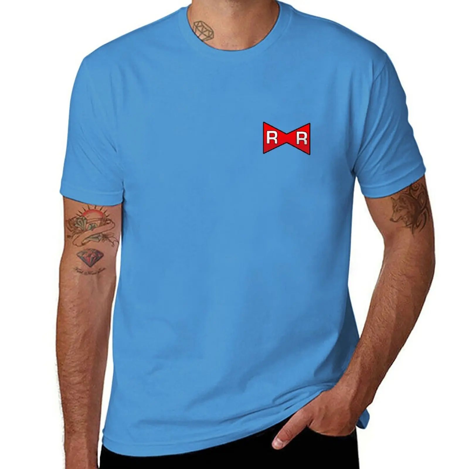 Vibrant Red Ribbon Army Oversized Hippie T-Shirt